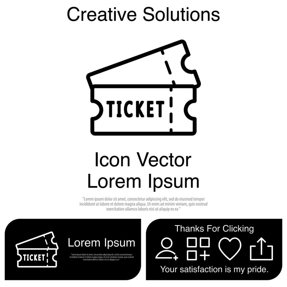 Ticket Icon Vector EPS 10