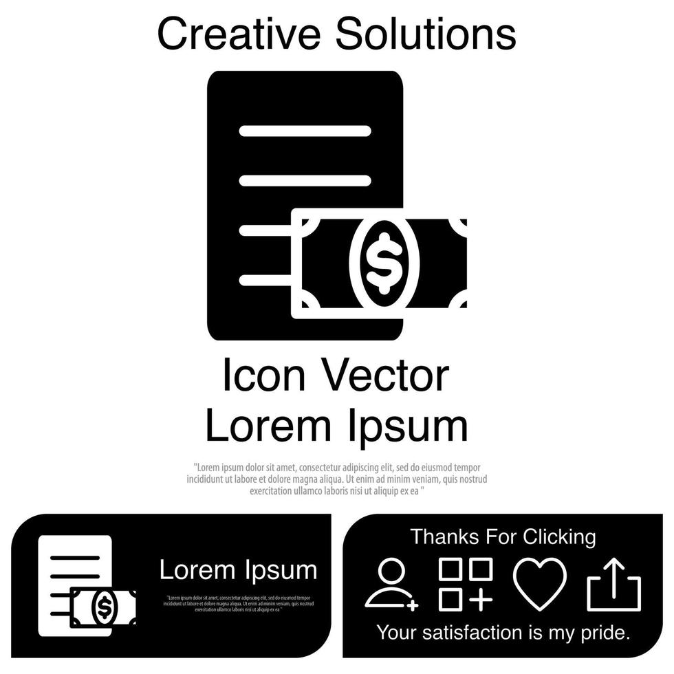 Bill Icon Vector EPS 10