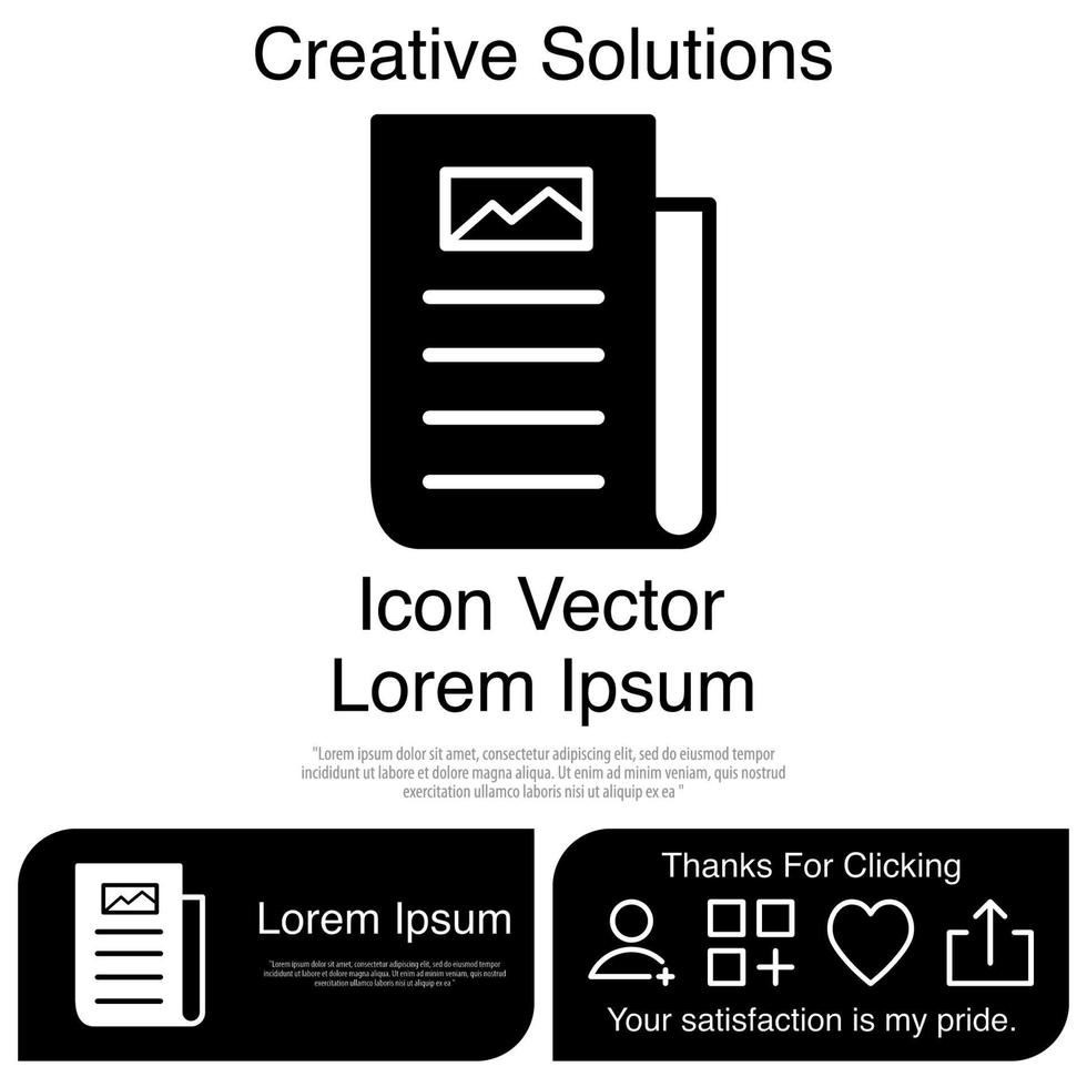 periódico, icono, vector, eps, 10 vector