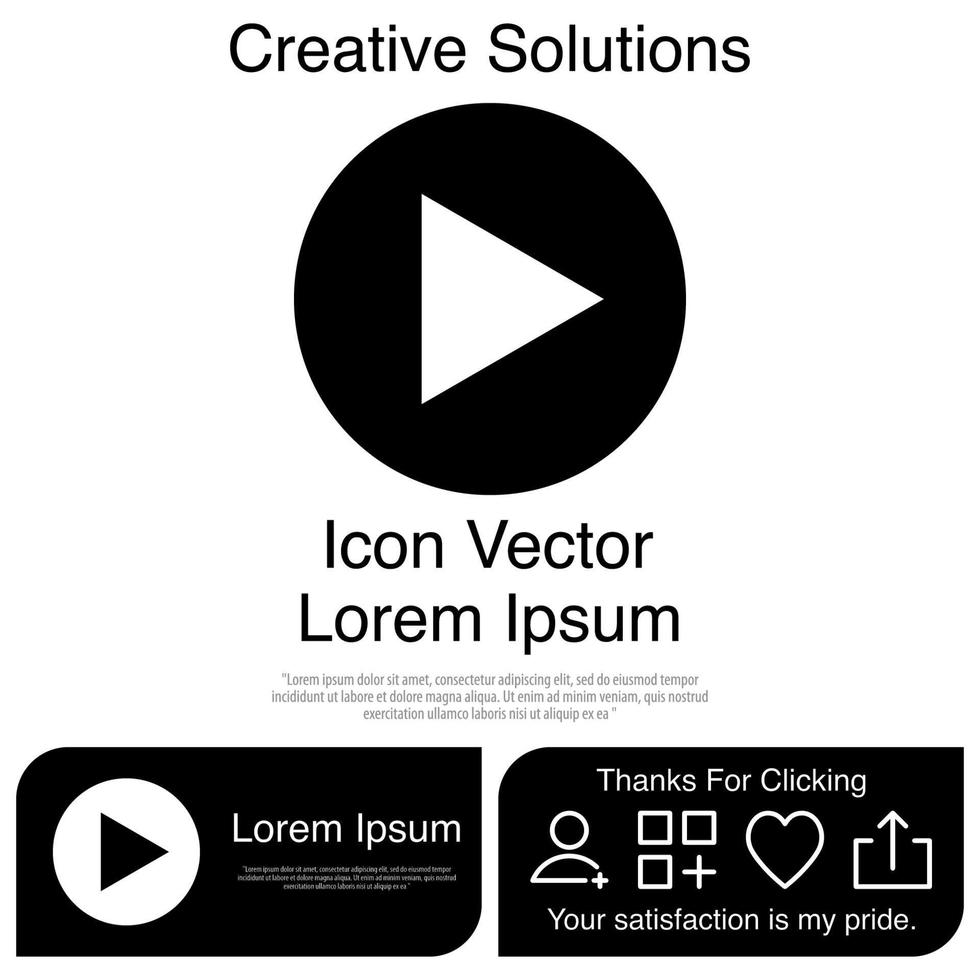 Play Button Icon Vector EPS 10