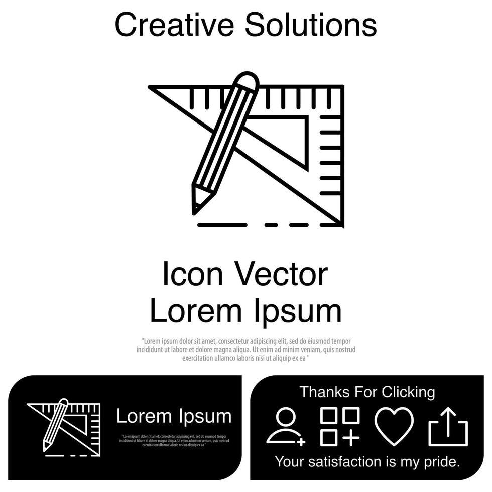 Ruler Icon Vector EPS 10