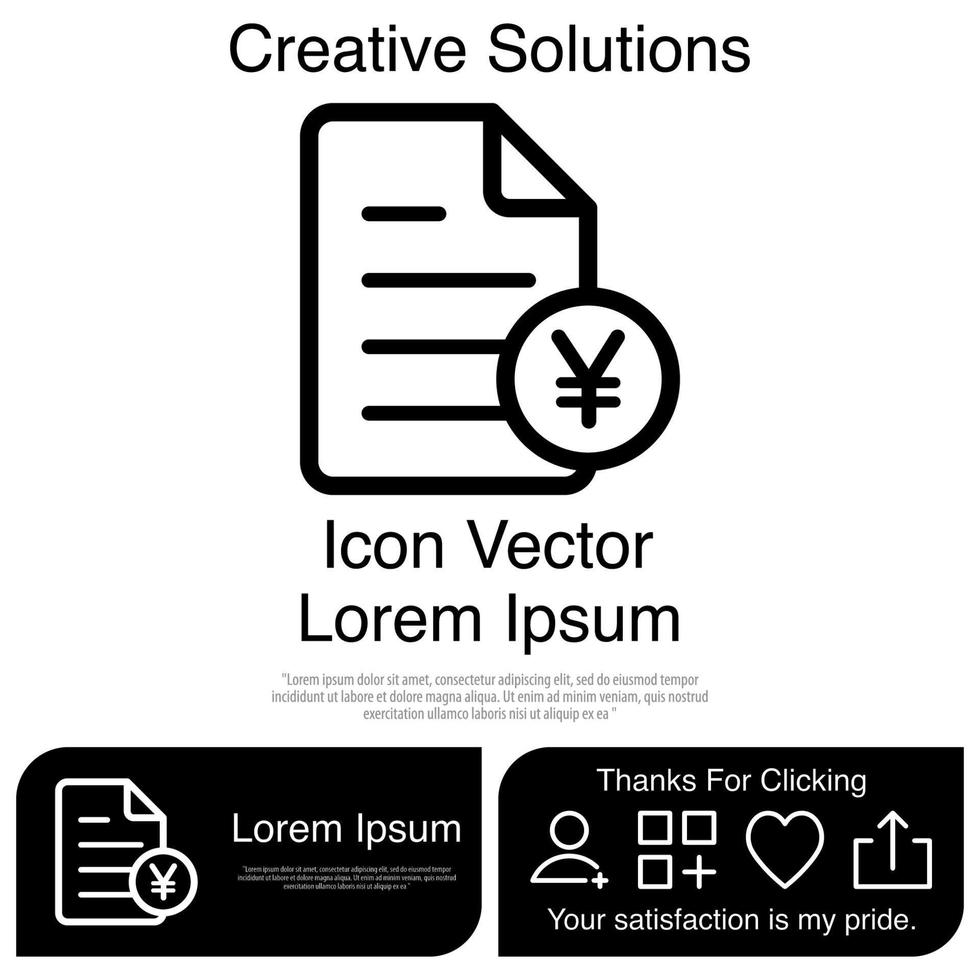 Bill Icon Vector EPS 10