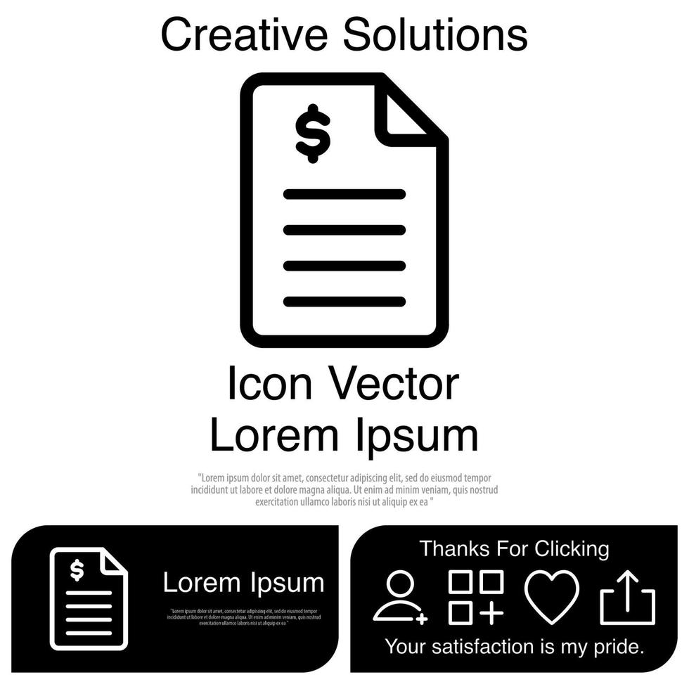 Bill Icon Vector EPS 10
