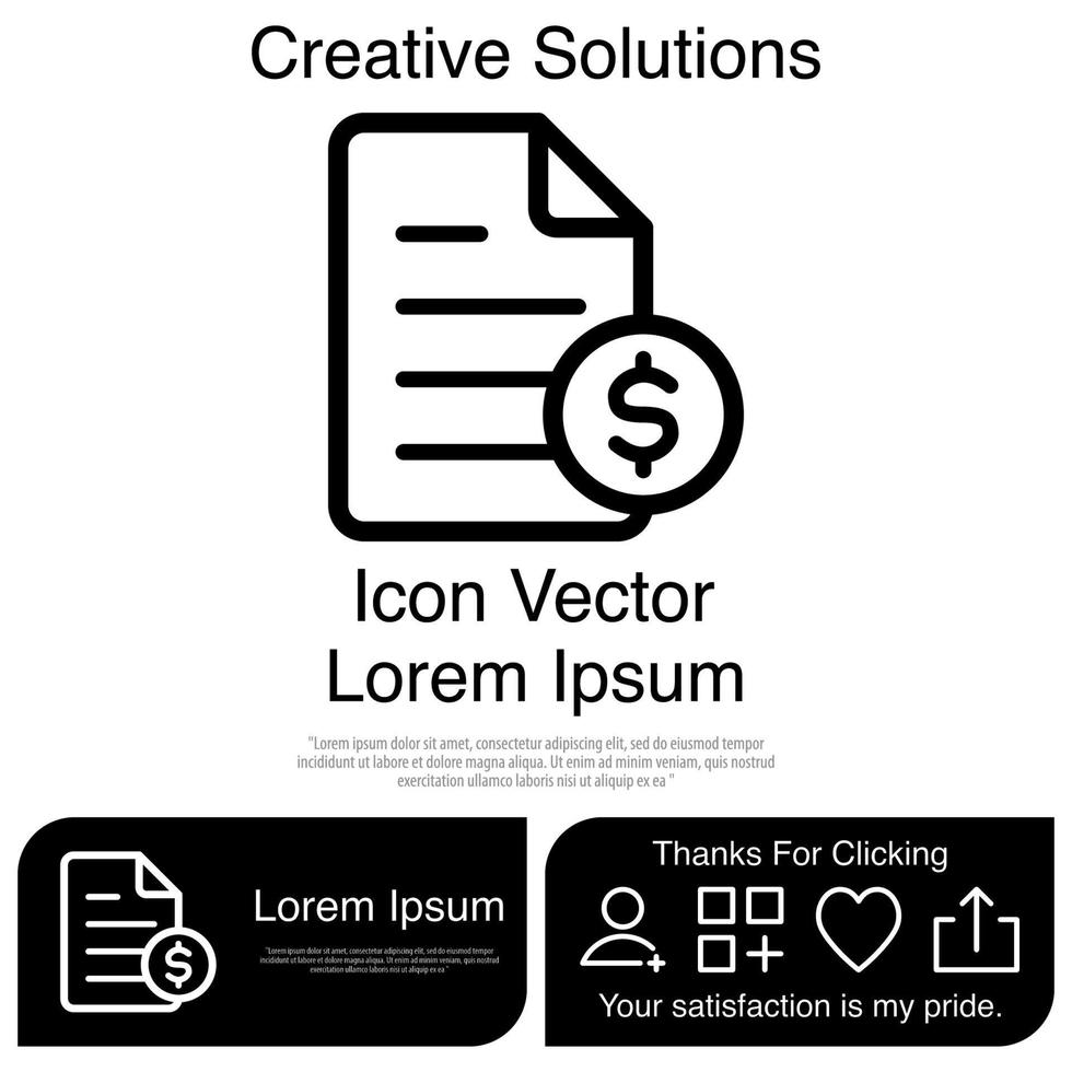 Bill Icon Vector EPS 10