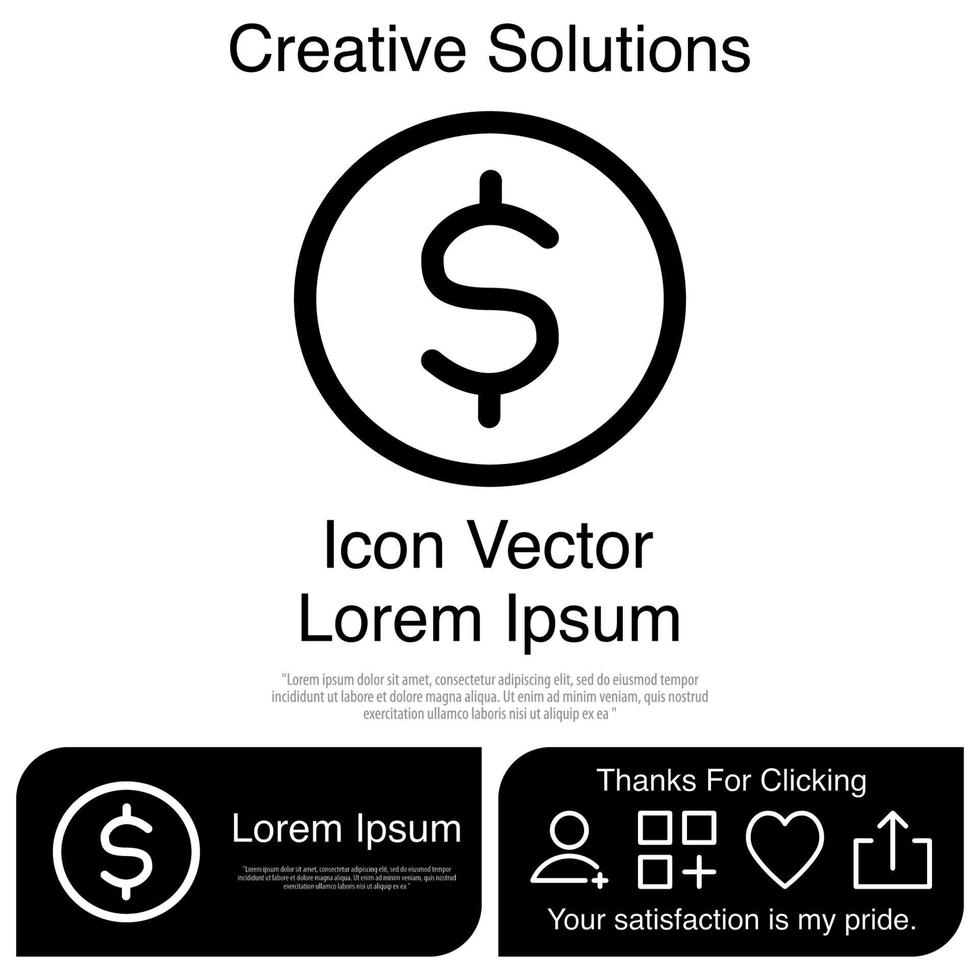 Money Coin Icon Vector EPS 10