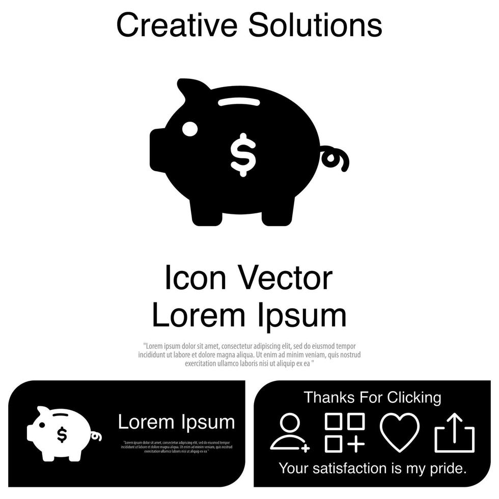 hucha, icono, vector, eps, 10 vector