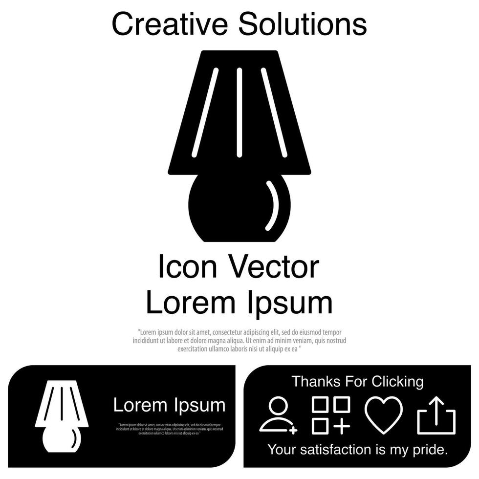 lámpara de mesa icono vectoriales eps 10 vector