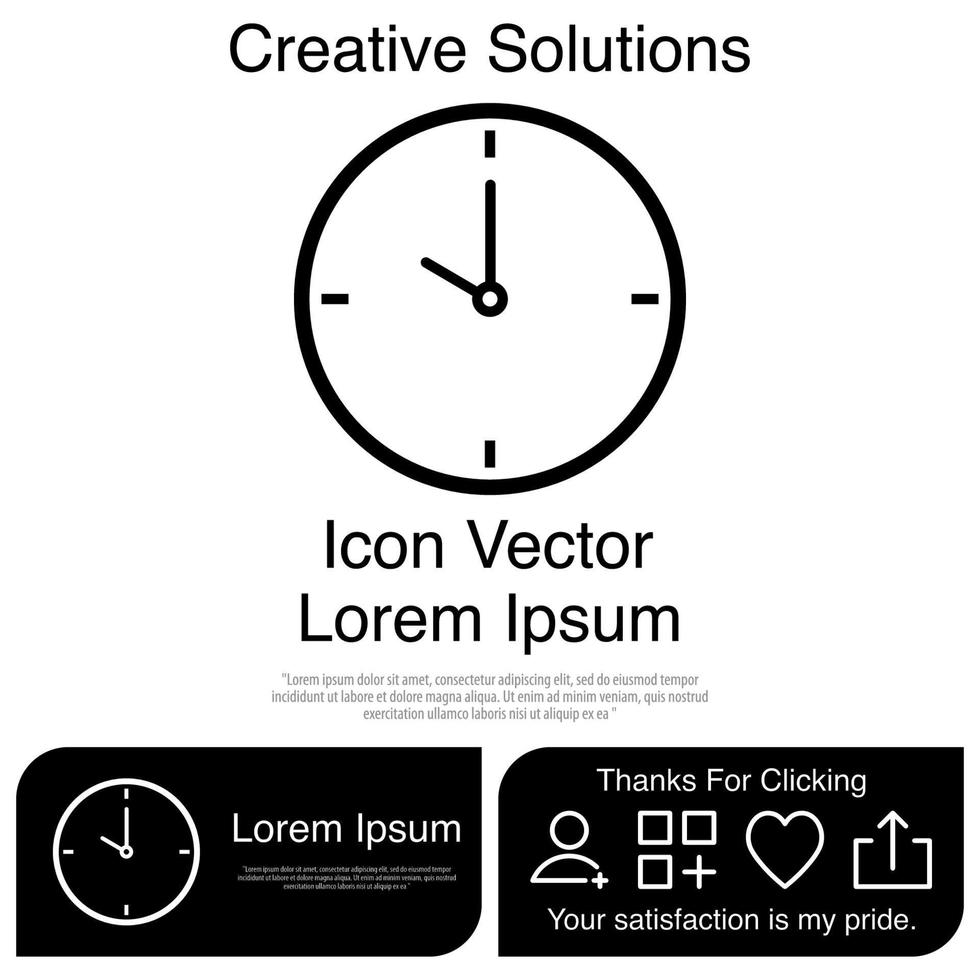 Clock Icon Vector EPS 10