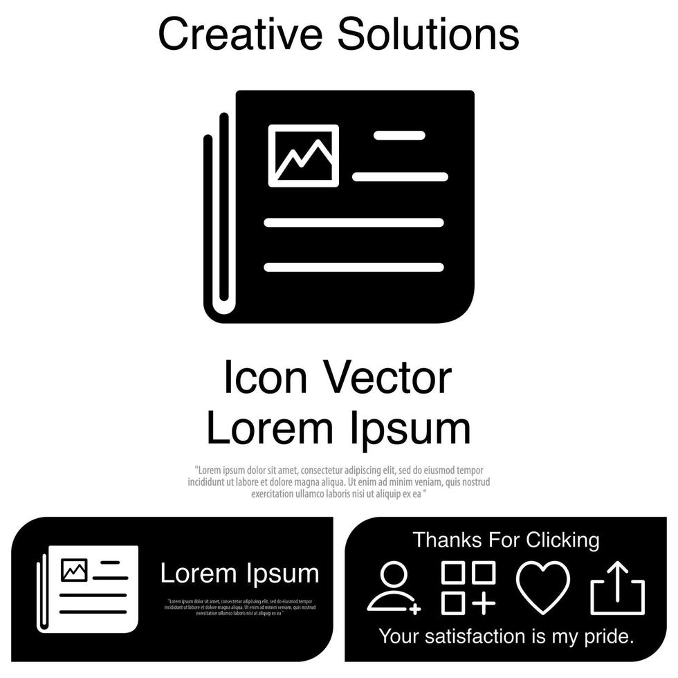 periódico, icono, vector, eps, 10 vector