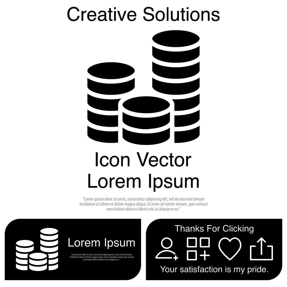 Money Coin Icon Vector EPS 10