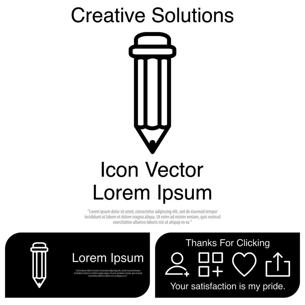 Pencil Icon Vector EPS 10
