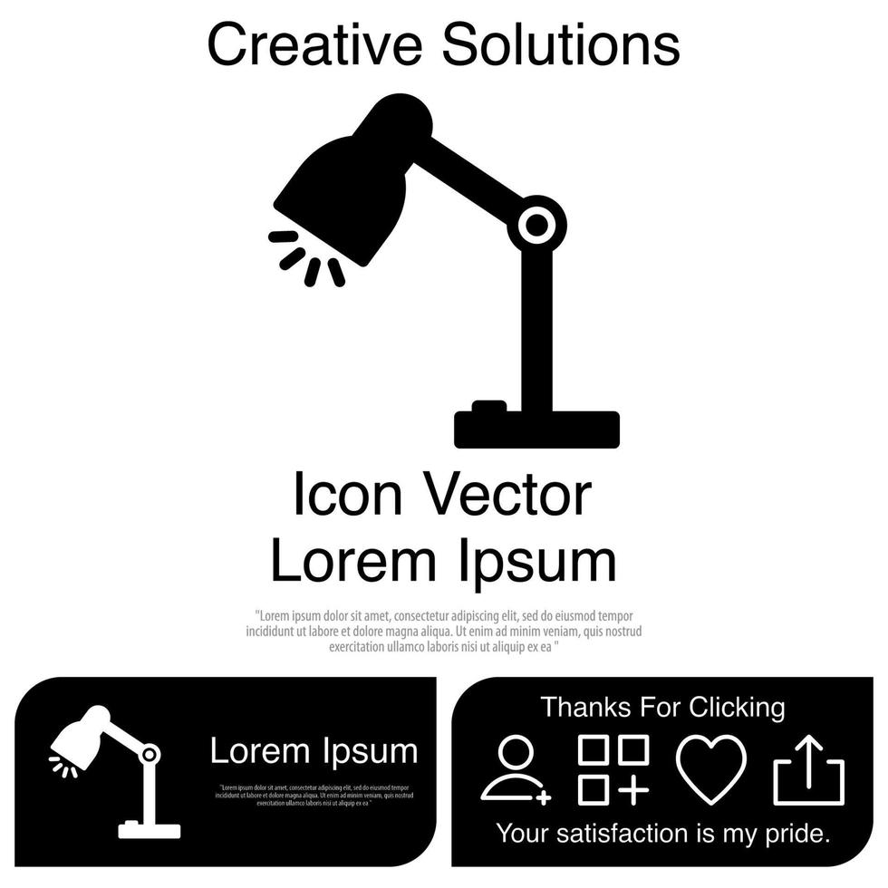 Table Lamp Icon Vector EPS 10