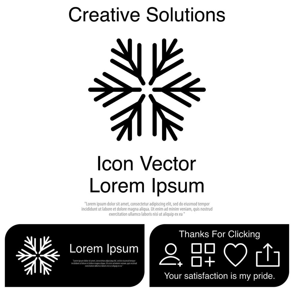 Snowflake Icon Vector EPS 10