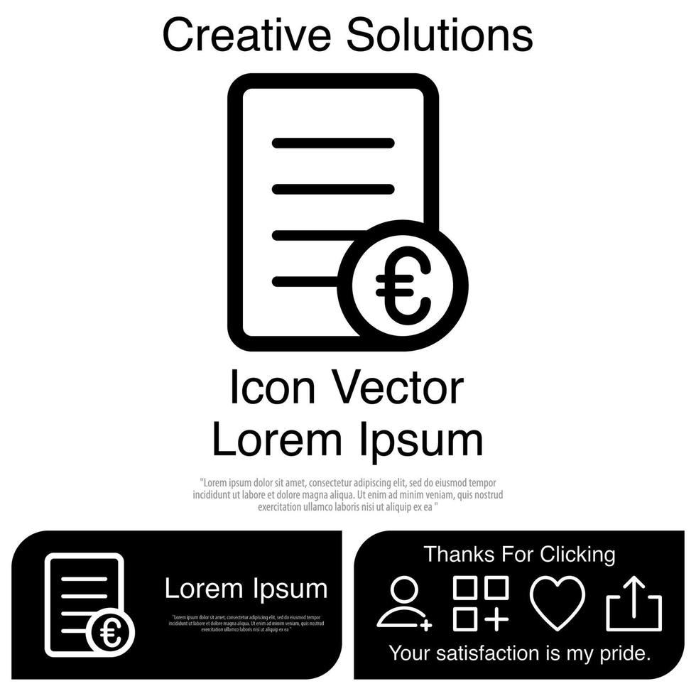 Bill Icon Vector EPS 10