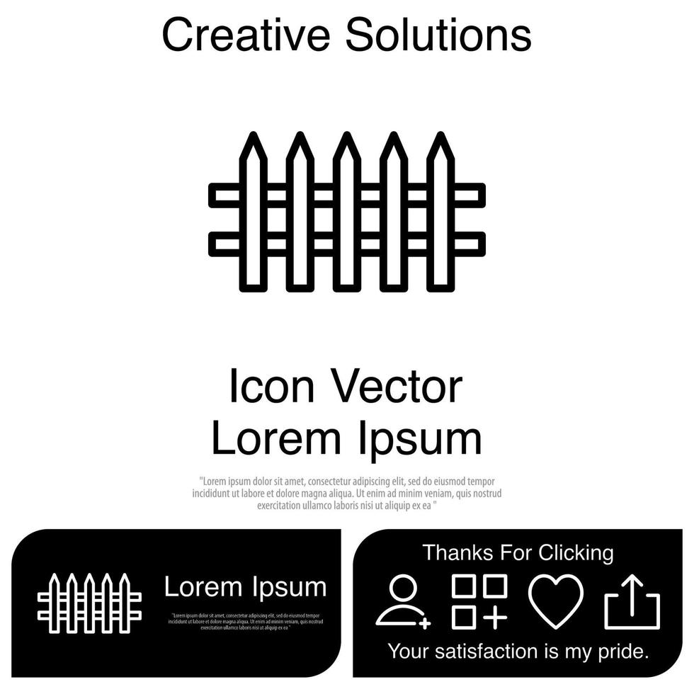 Fence Icon Vector EPS 10