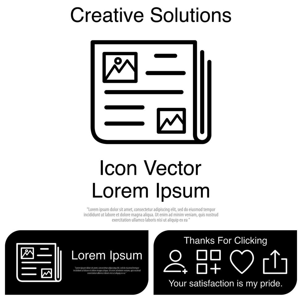 Newspaper Icon Vector EPS 10