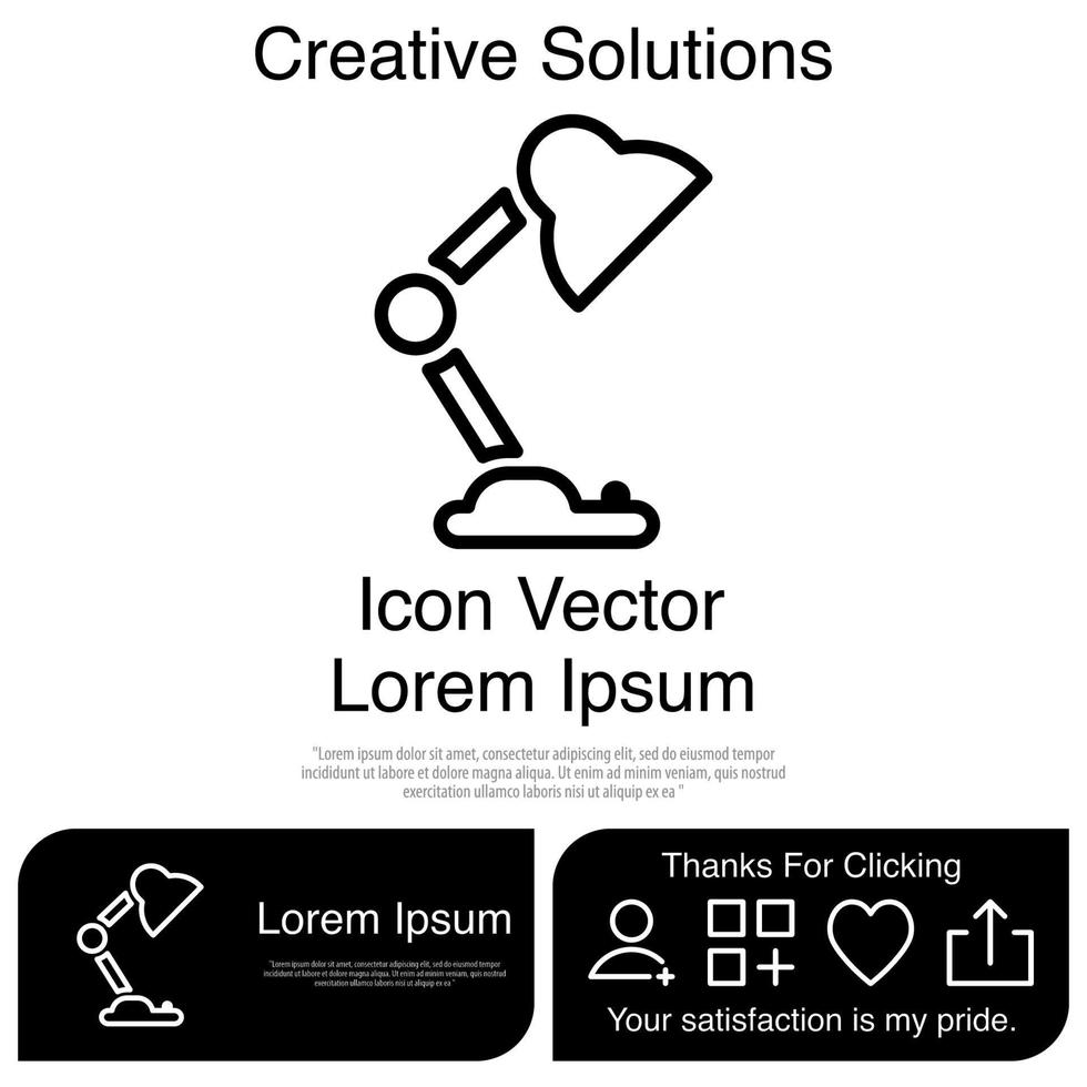 Table Lamp Icon Vector EPS 10