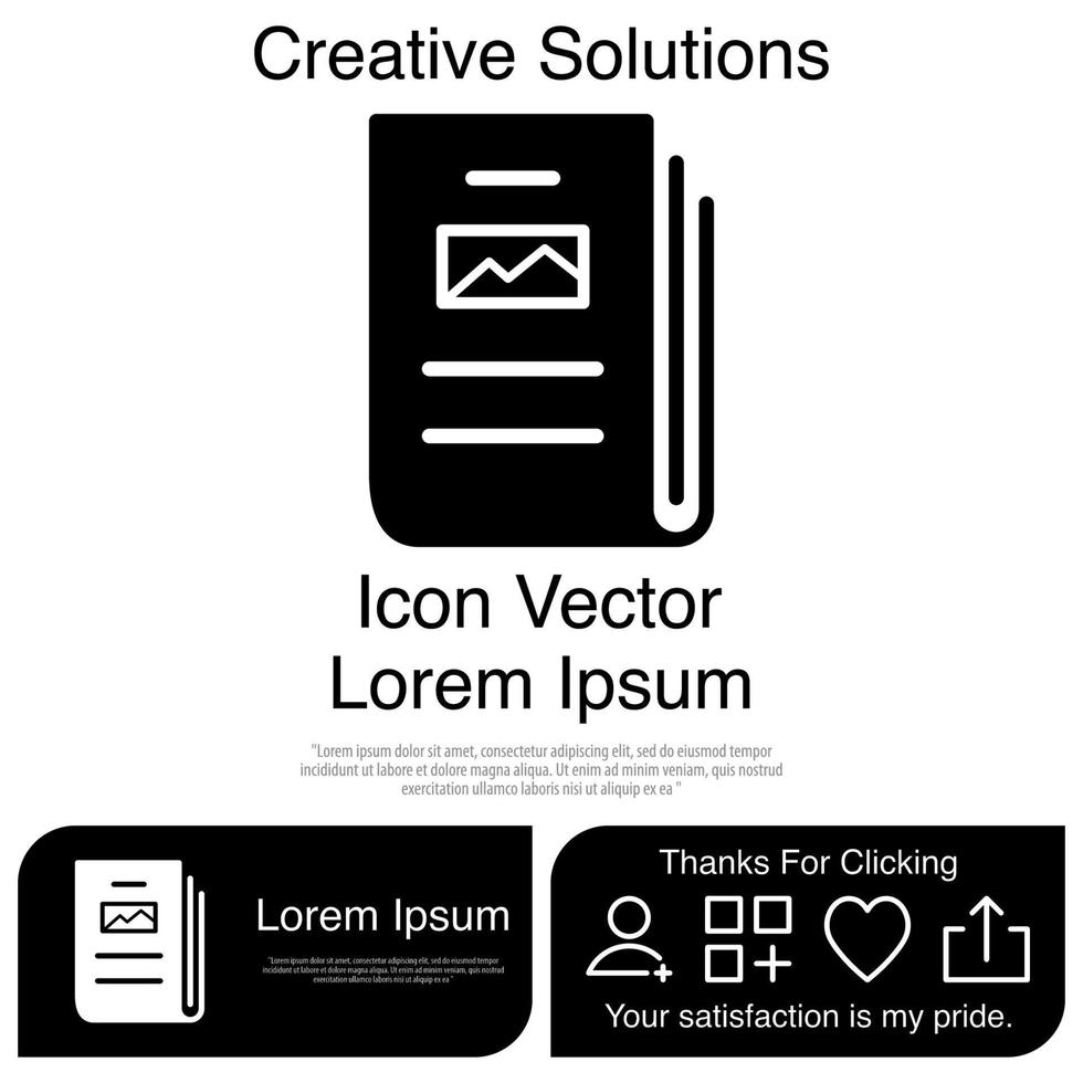 periódico, icono, vector, eps, 10 vector