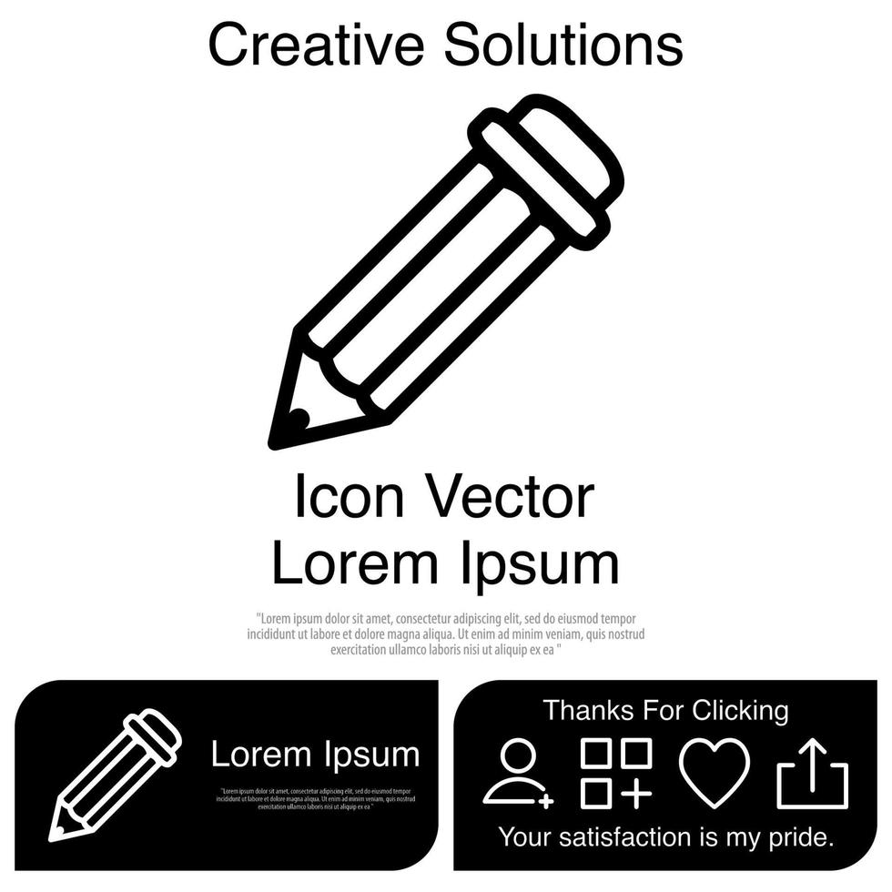 Pencil Icon Vector EPS 10