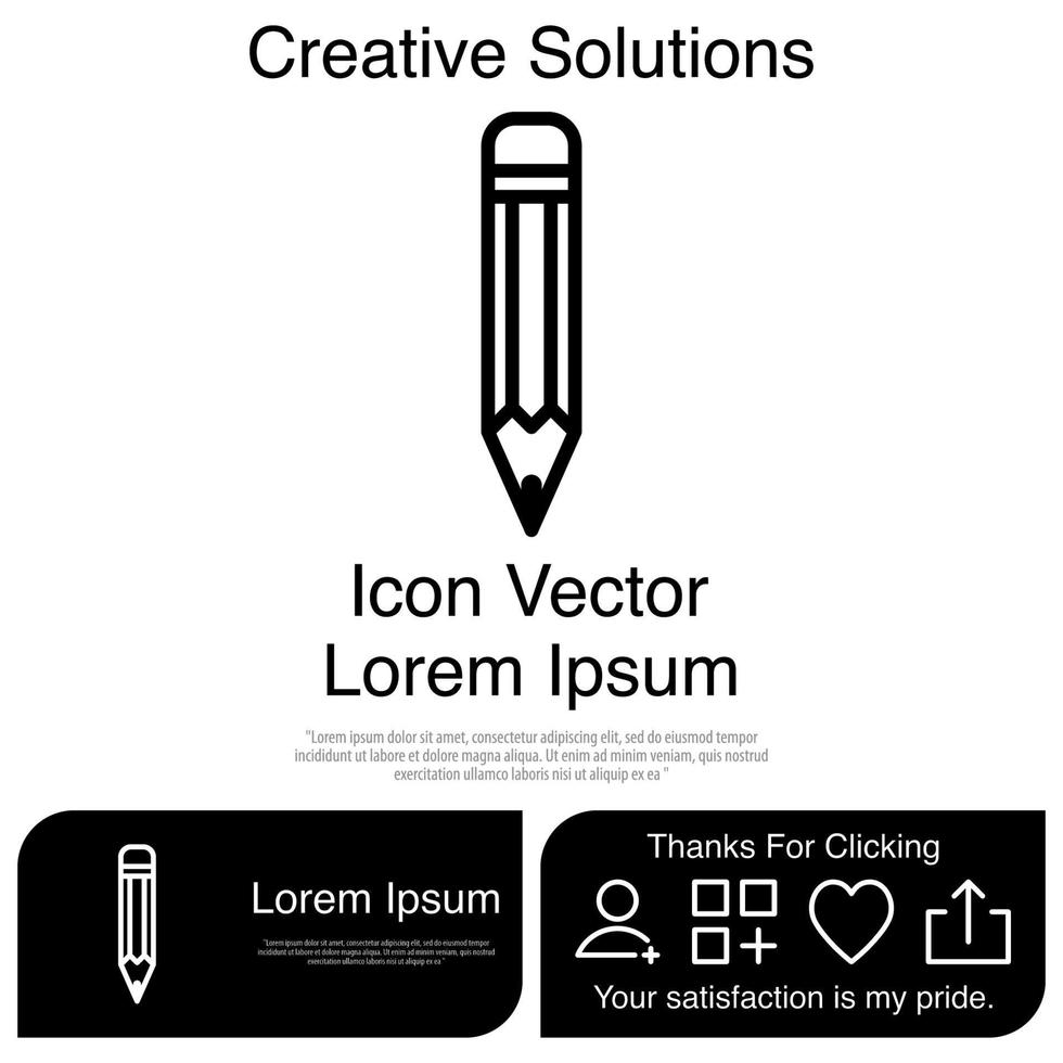 Pencil Icon Vector EPS 10