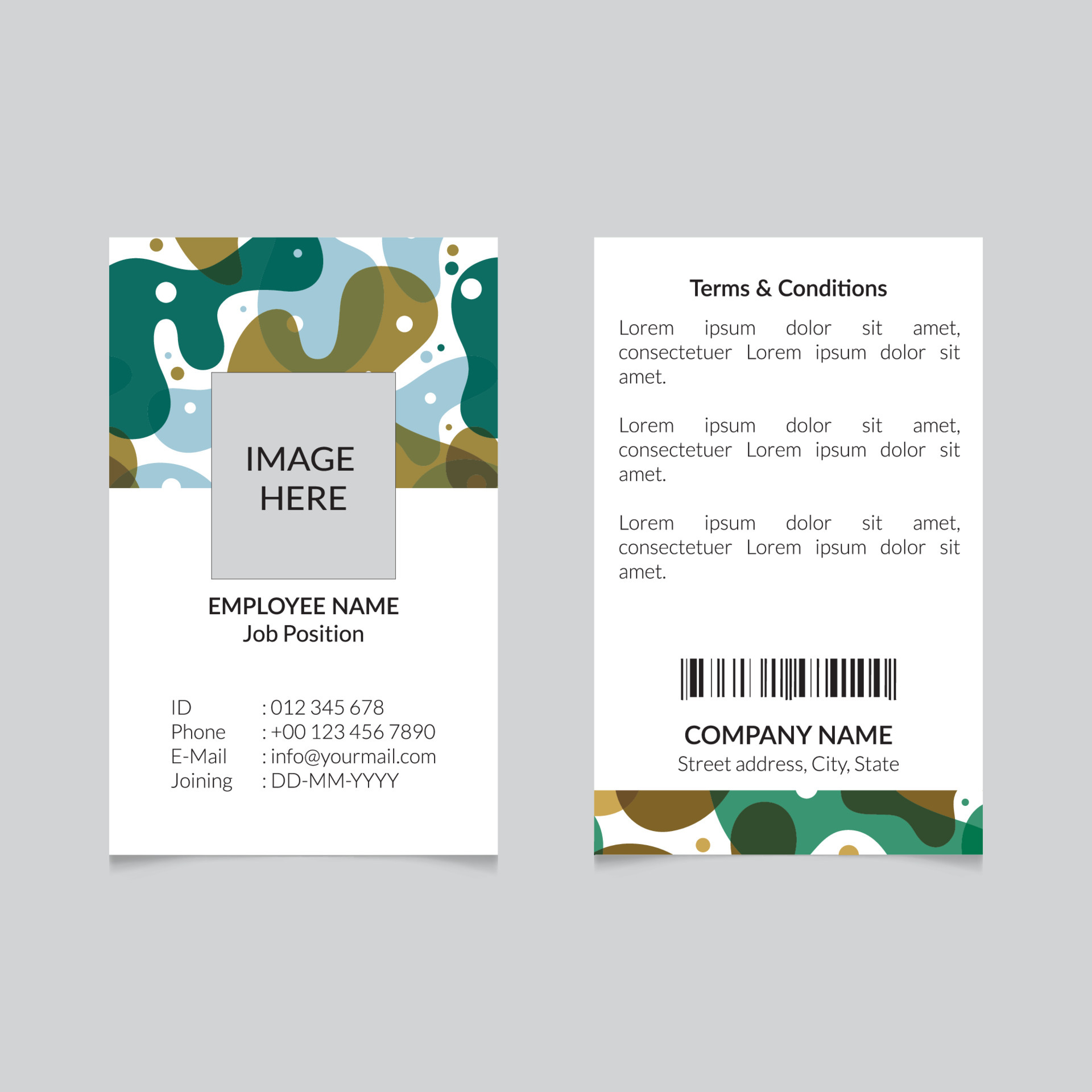 Id Card Back Sample