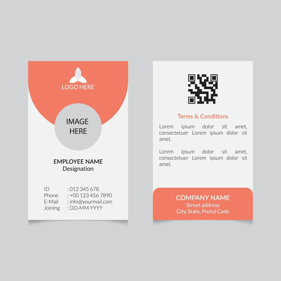 Employee Id Card Back Side Information Sample
