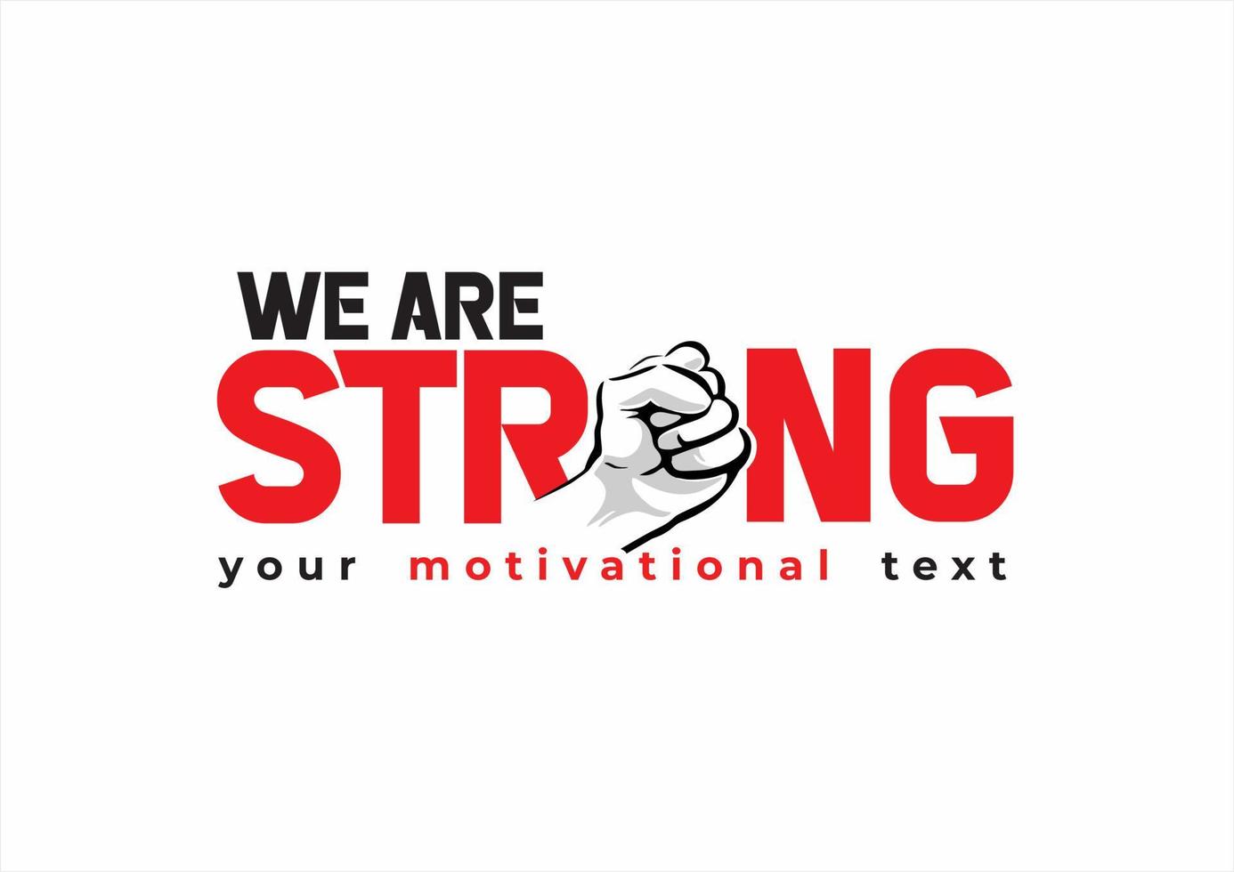 We are Strong logo template vector