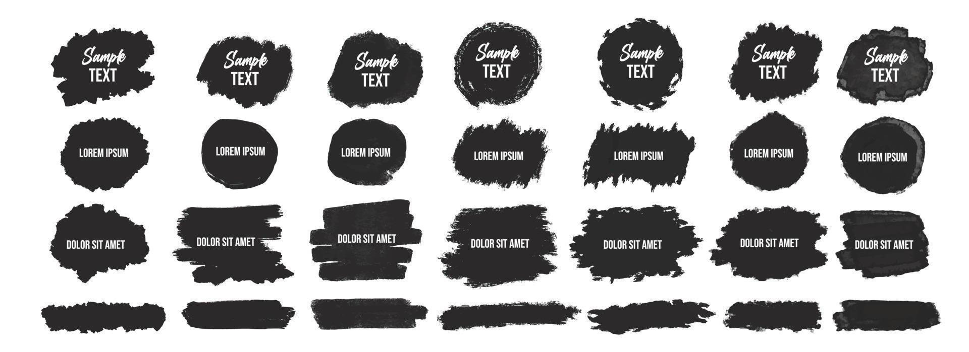 Grunge and dirty Brush stroke collection pack vector