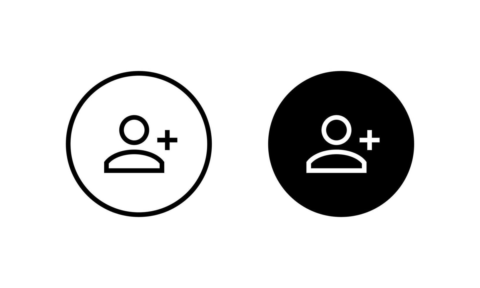 Add Account Icon Vector in Circle Shape