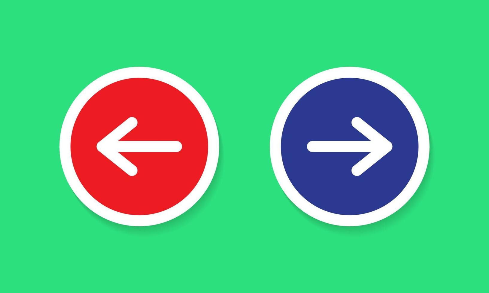 Turn Right and Left Arrow Icon Vector in Flat Style