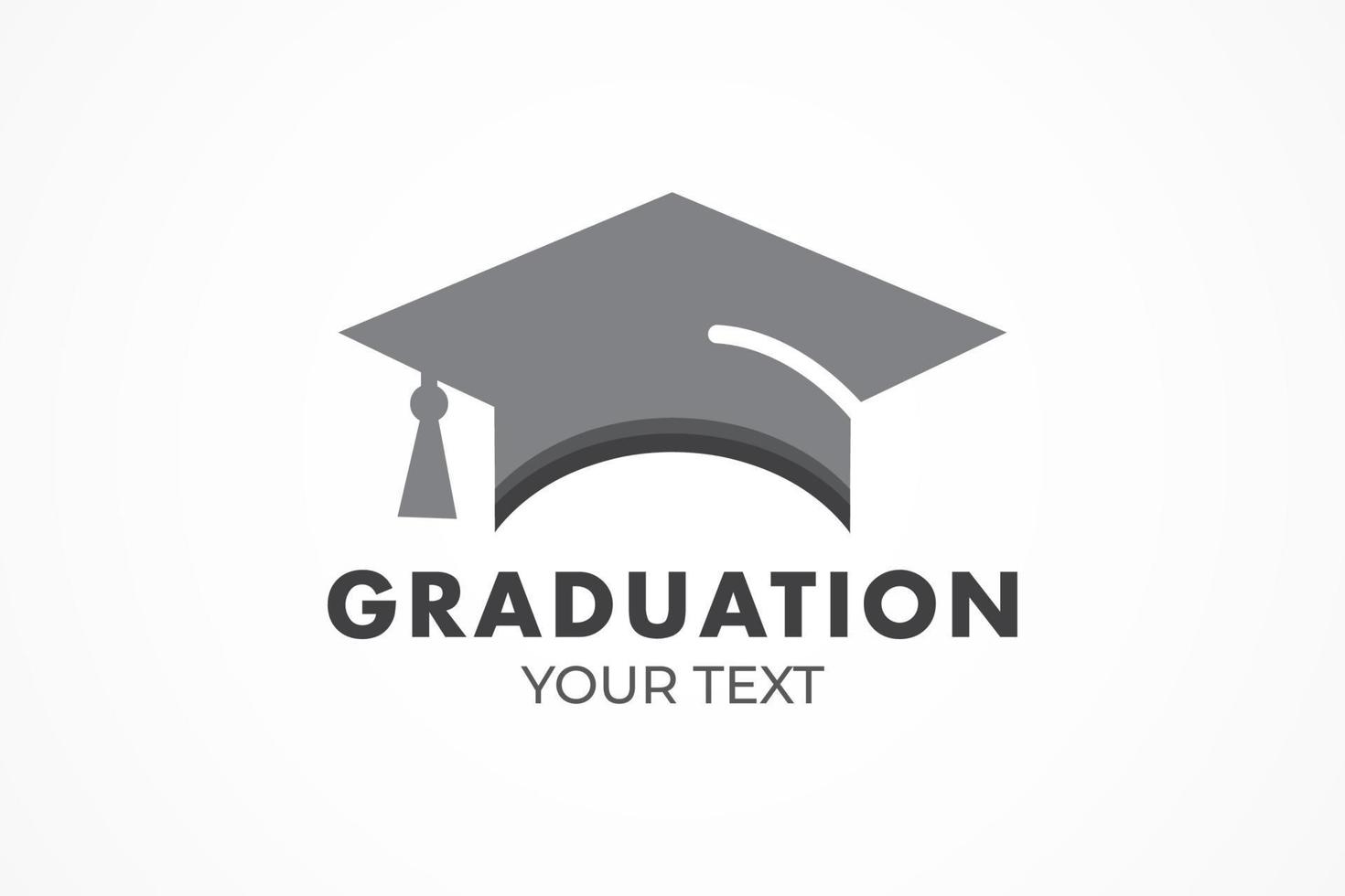 Graduation cap logo template vector