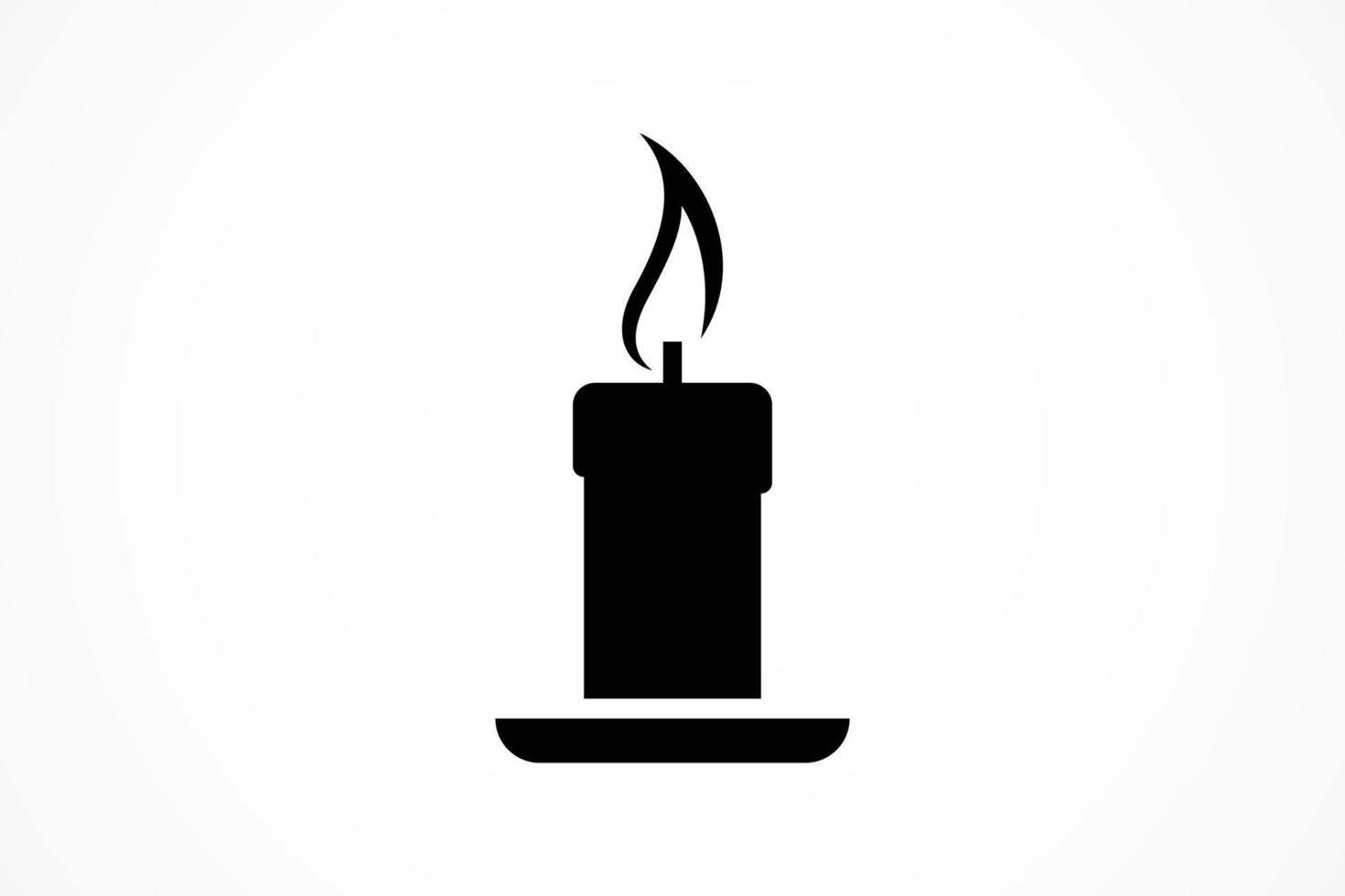 candle silhouette logo template vector