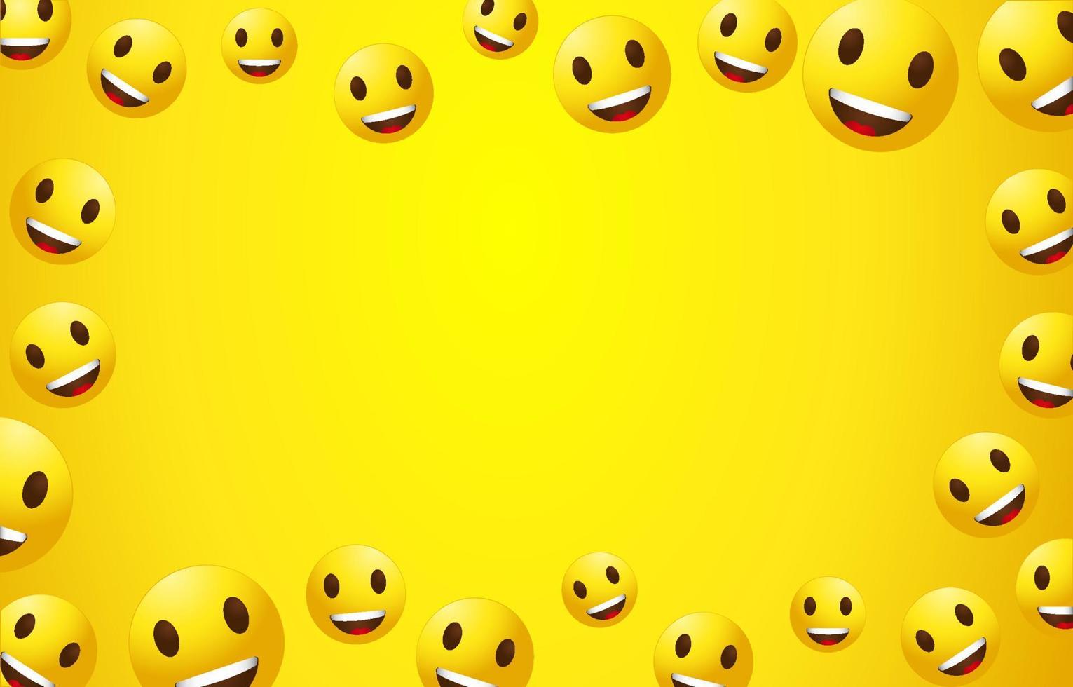 Seamless Background with Emojis vector