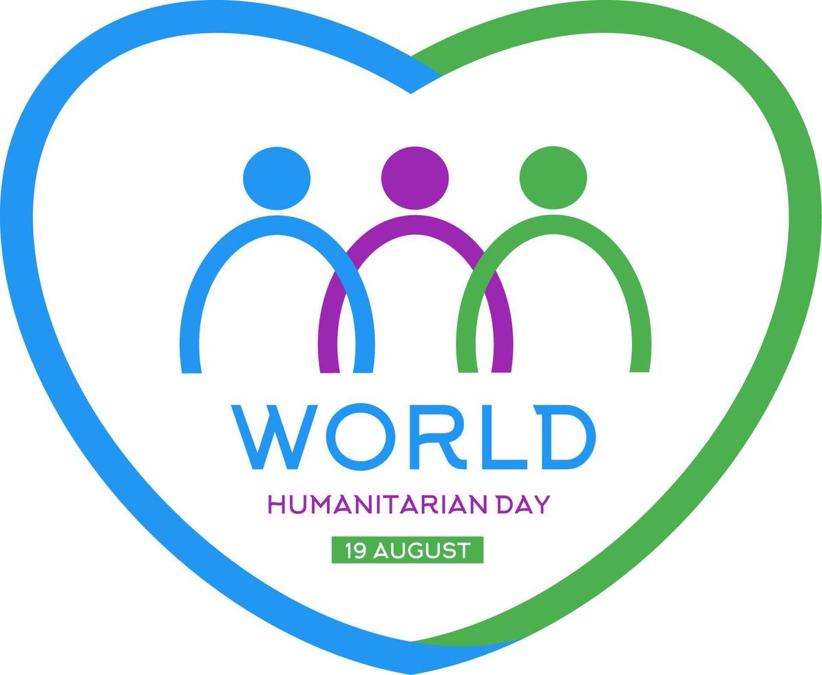 Commemorating World Humanitarian Day which falls on August 19 vector