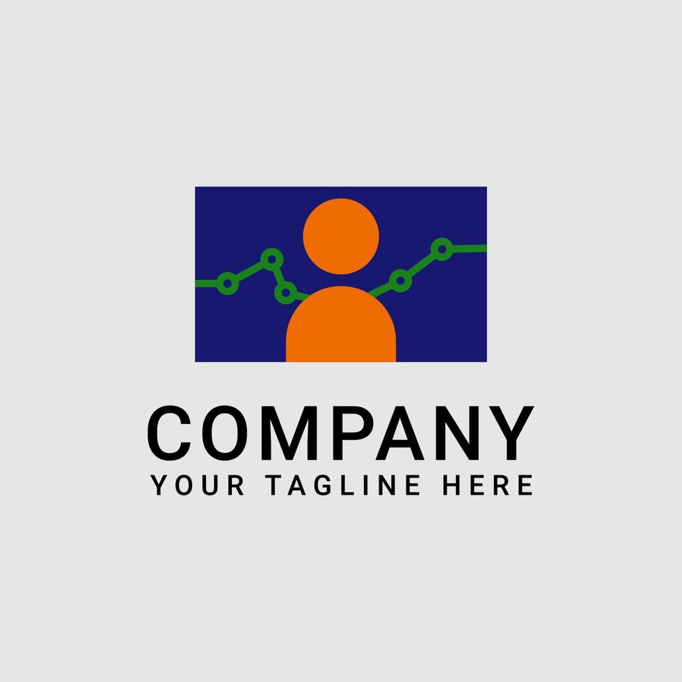People Icon And Statistic Graph Illustration Vector