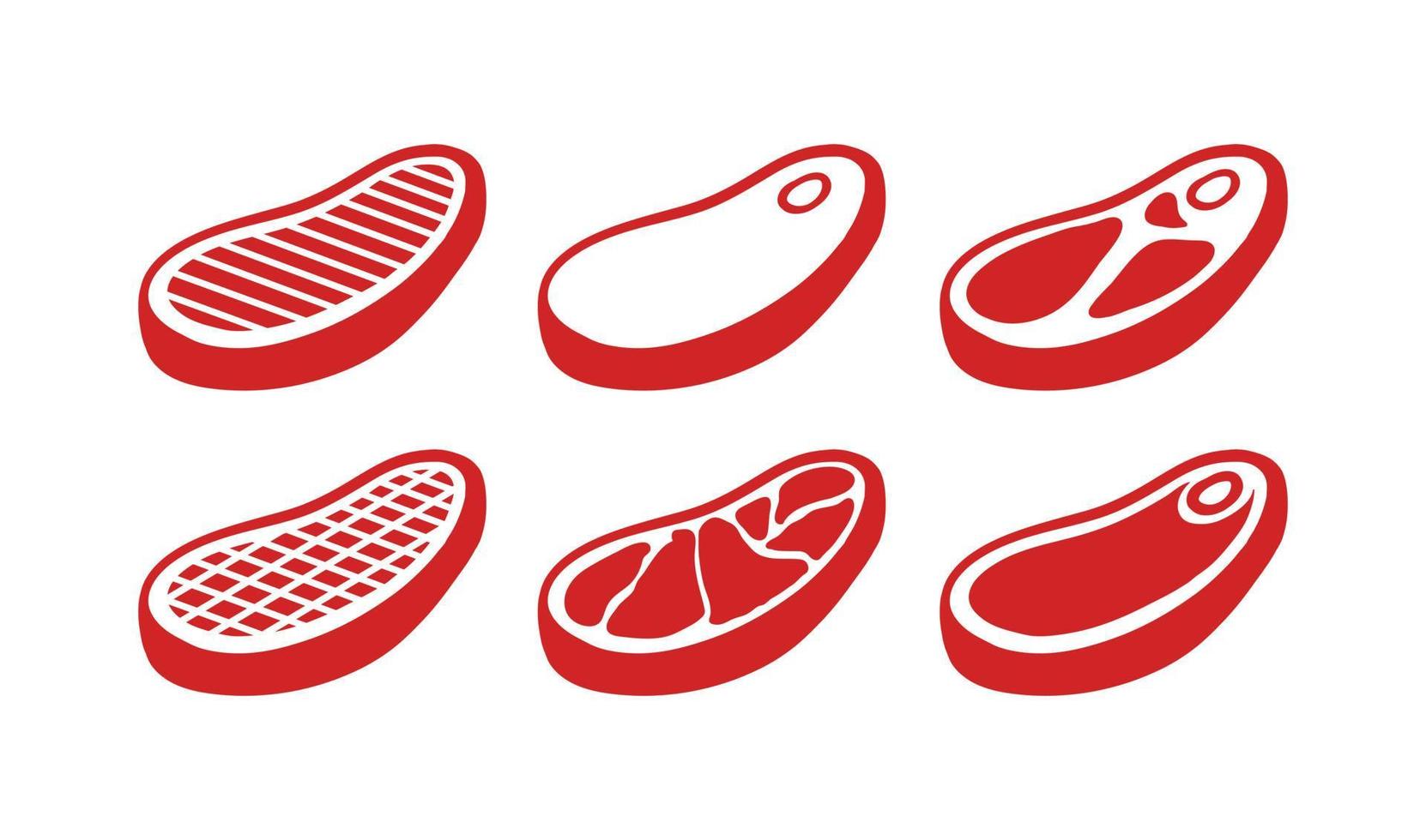 diseño de elementos de carne de res vector