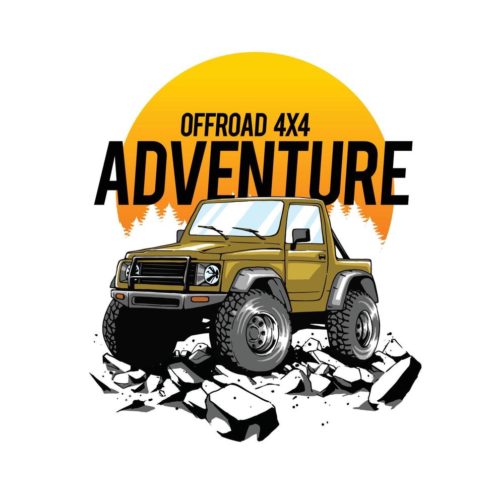 offroad extreme sport artwork vector