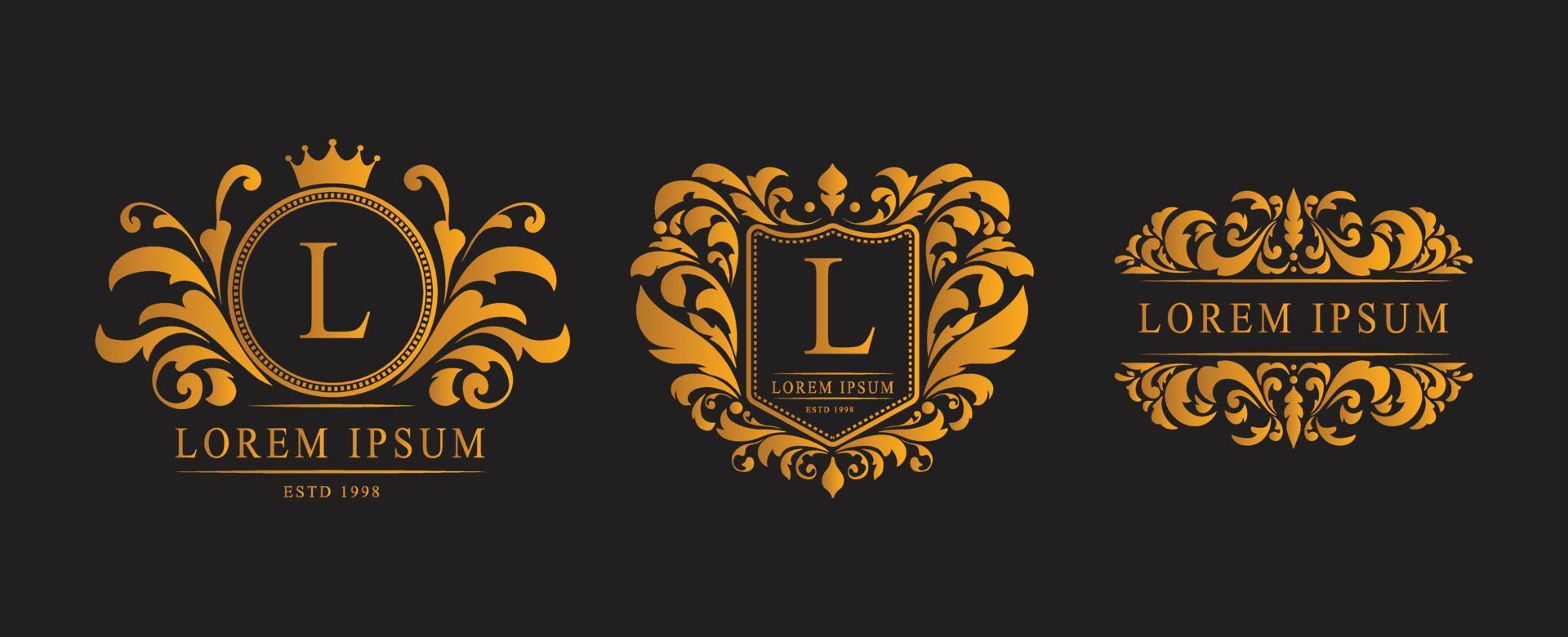 diseño de logotipo de lujo vector