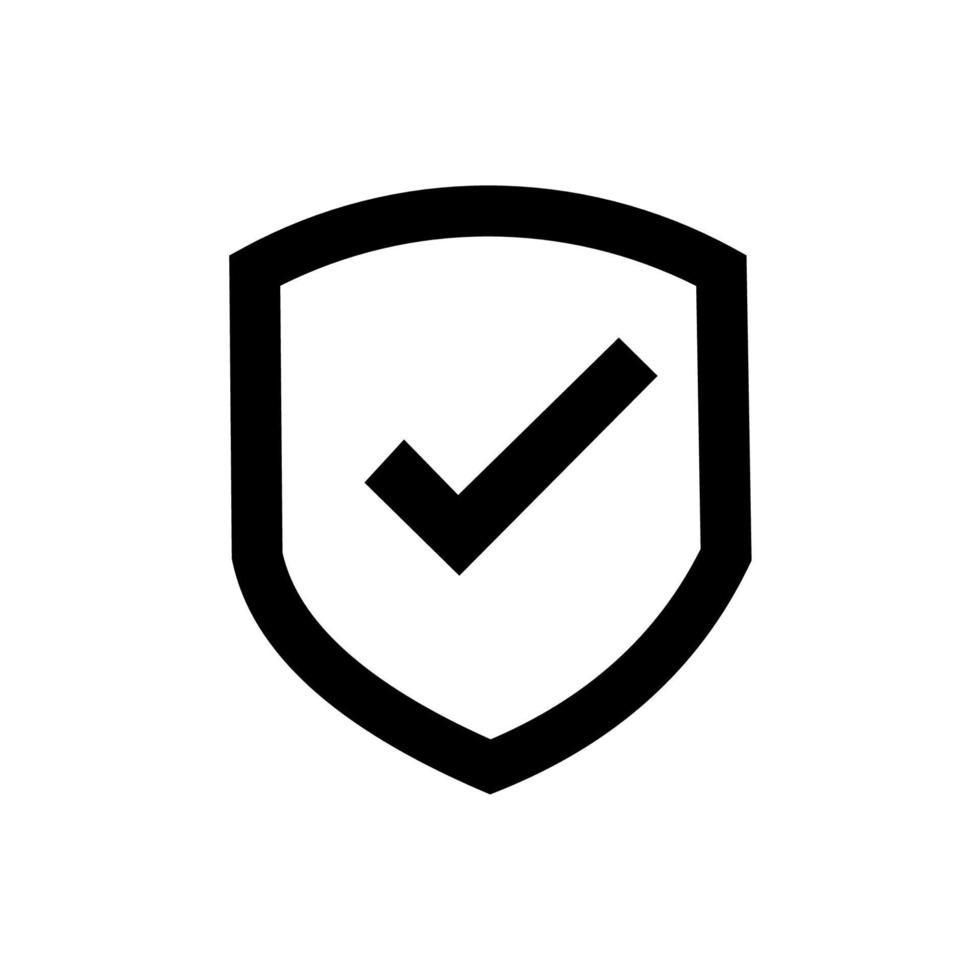 Shield Check Mark Icon Vector Illustration