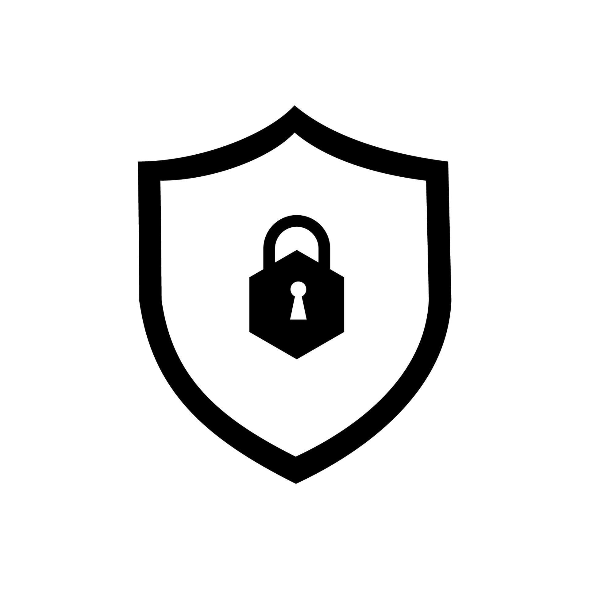 Vector shield protection icon set black on white 6389476 Vector Art at Vecteezy