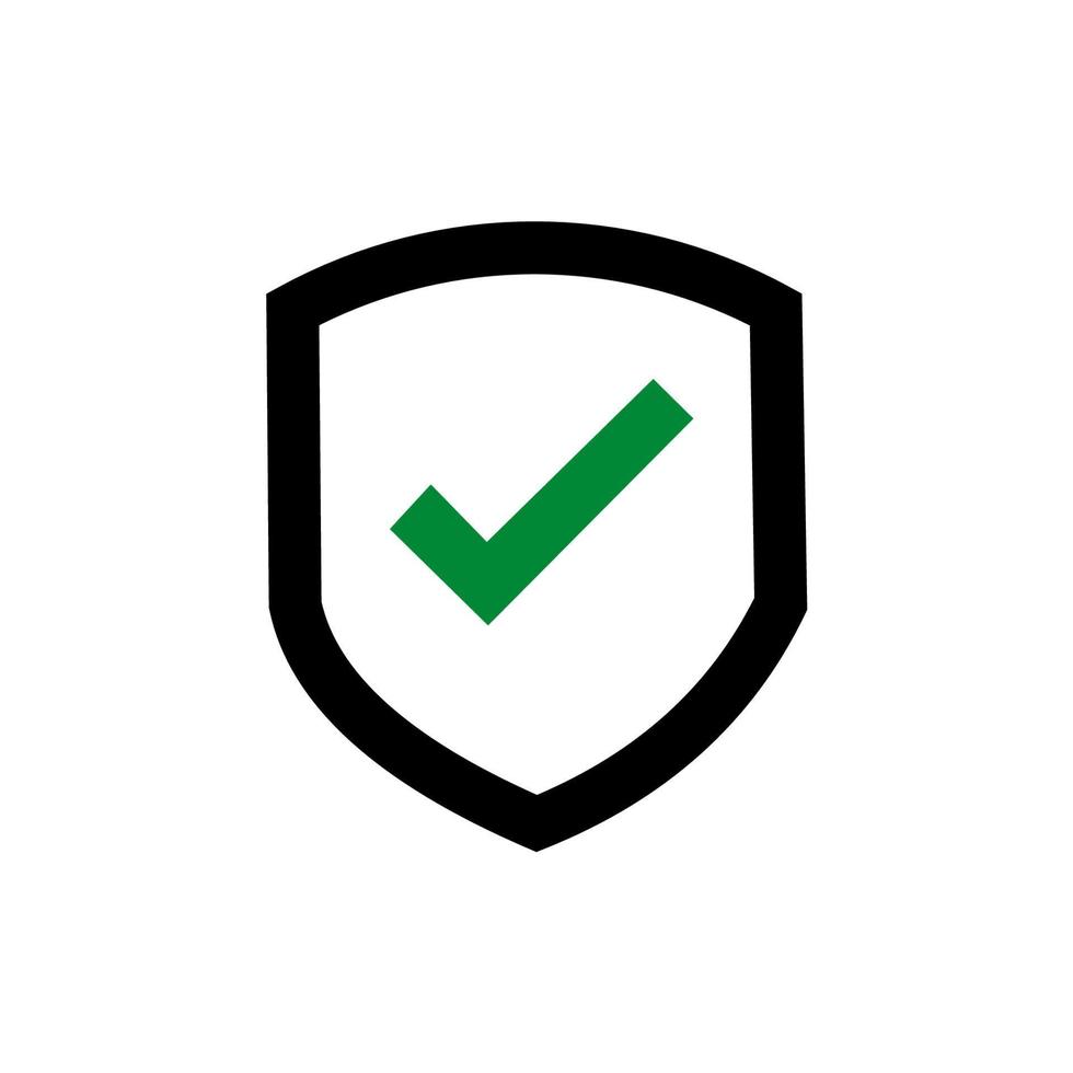 Shield Check Mark Icon Vector Illustration