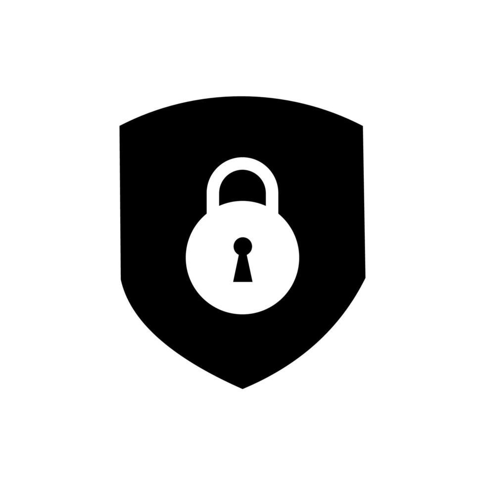 Set of security shield icons, security shields logotypes with check mark and padlock. Security shield symbols. Vector illustration.