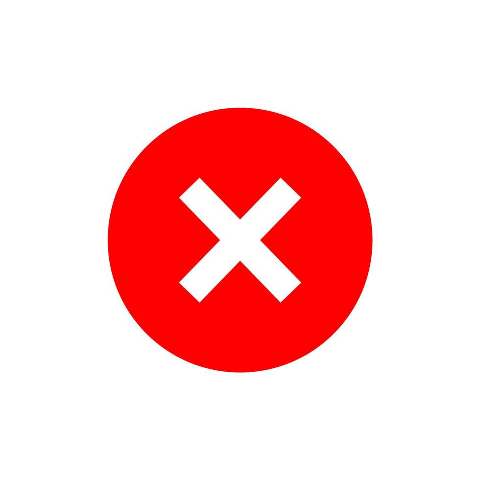 Wrong mark . line vector icon