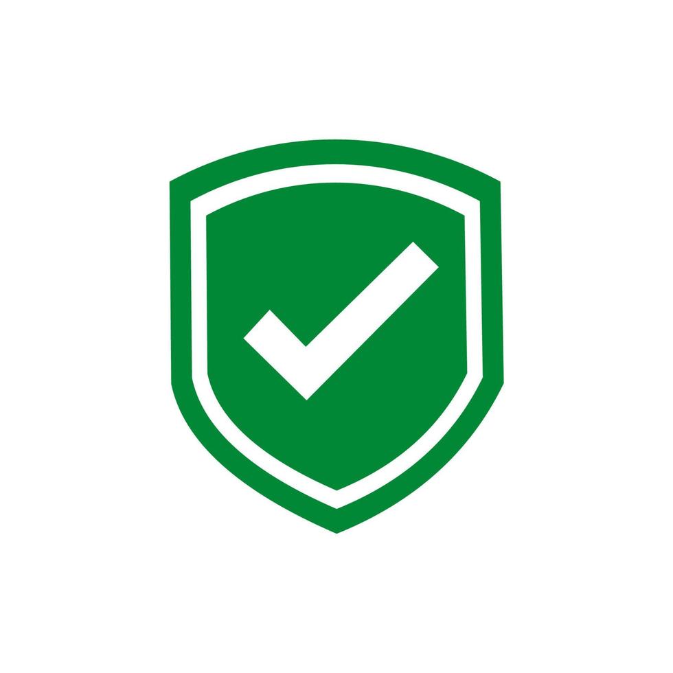 Shield Check Mark Icon Vector Illustration