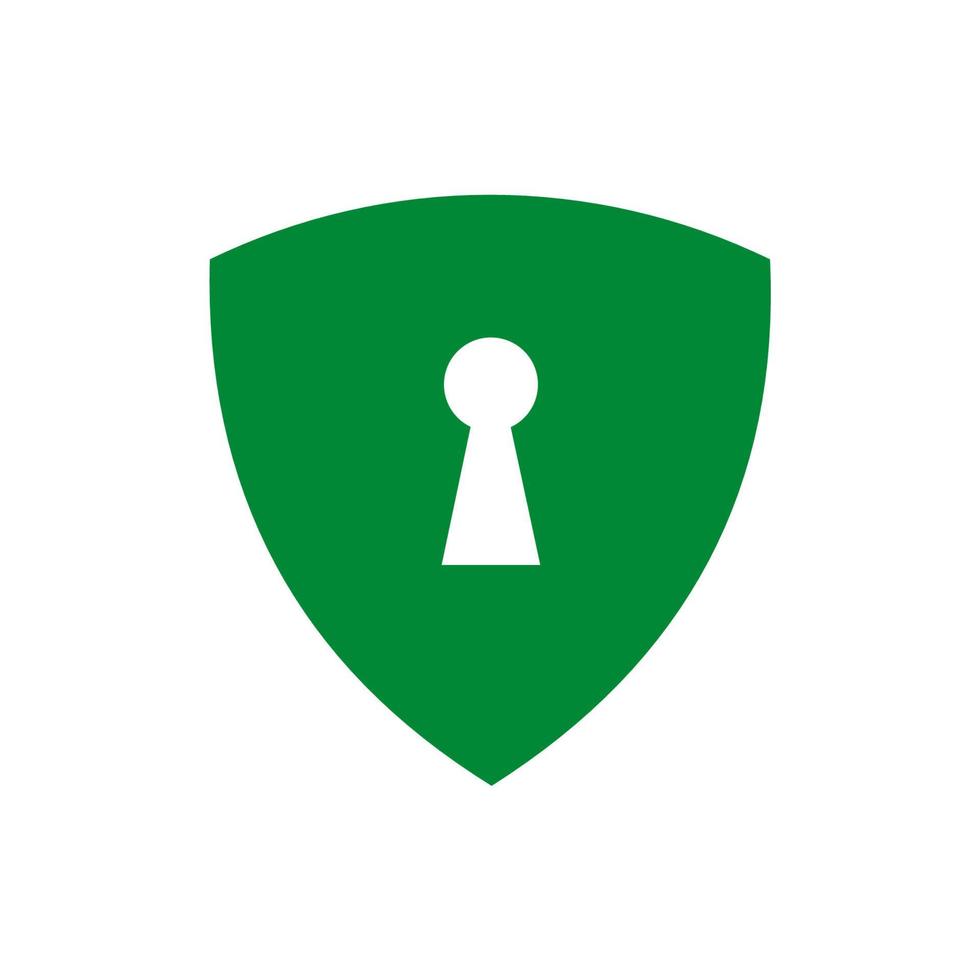 Vector shield protection icon set black on white