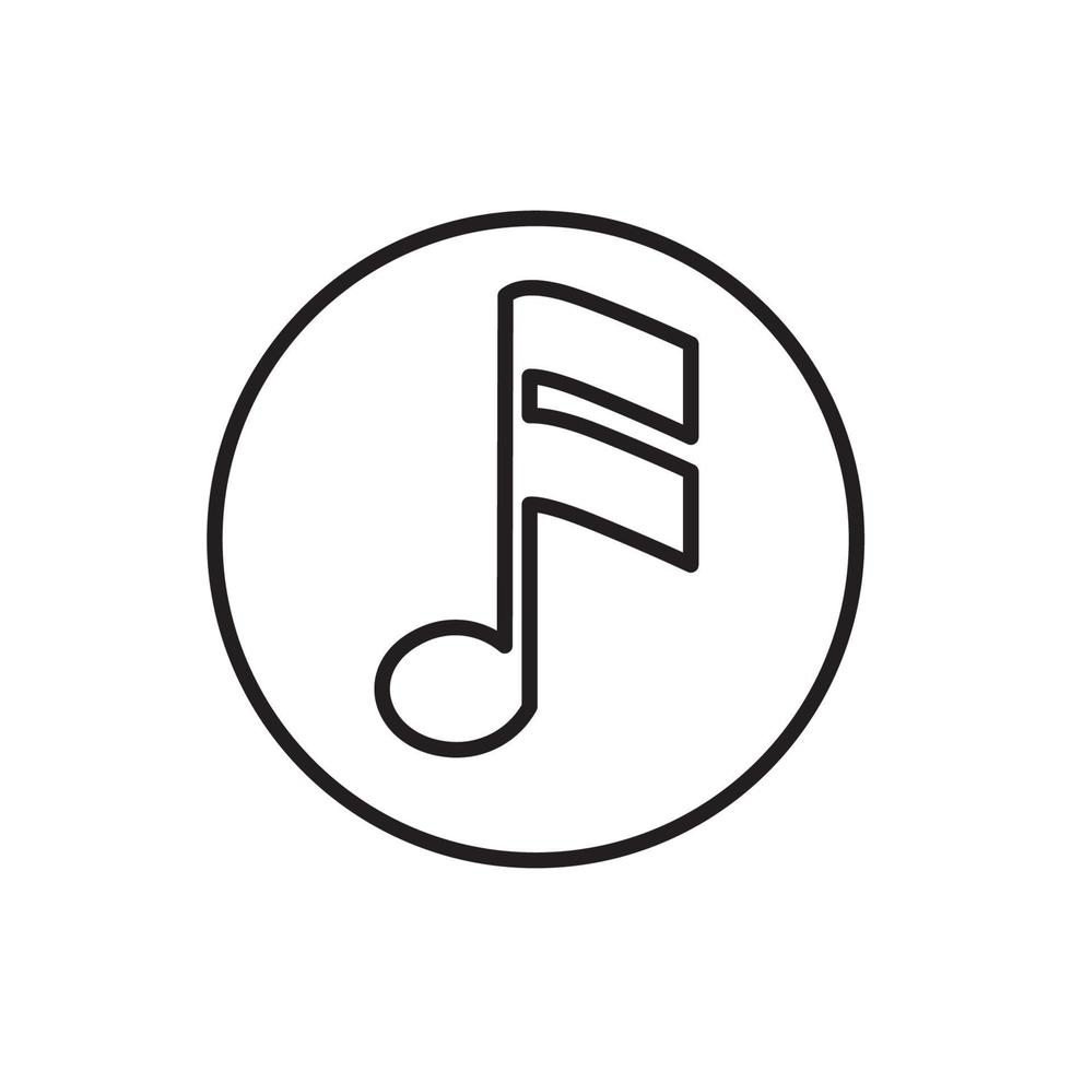 Note music icon vector isolated template. Tone icon, Tone icon vector