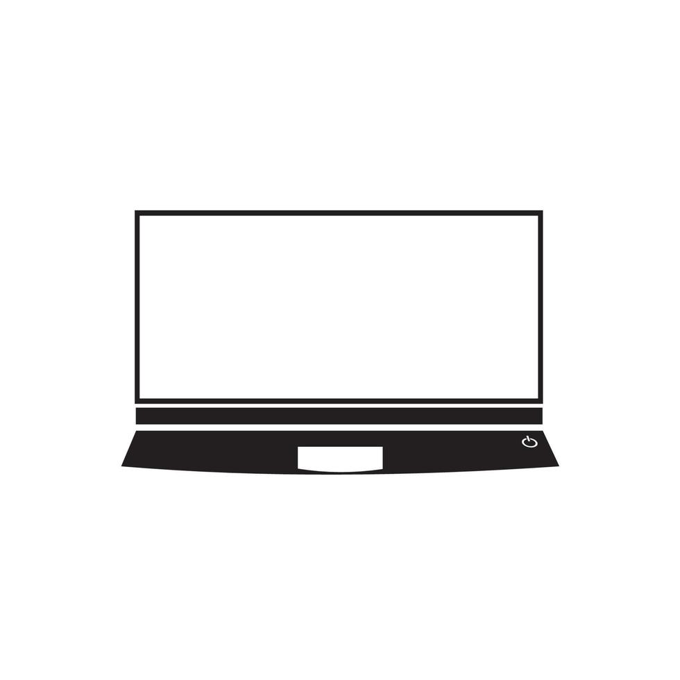 Minimalistic New Notebook line icon isolated on white background. Simple Computer outline symbol. Modern Leptop Vector Illustration