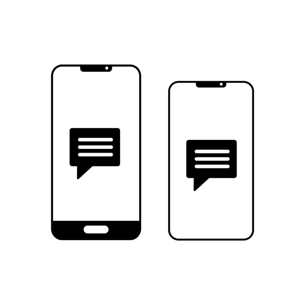 smartphone icon. handphone icon flat design. vector