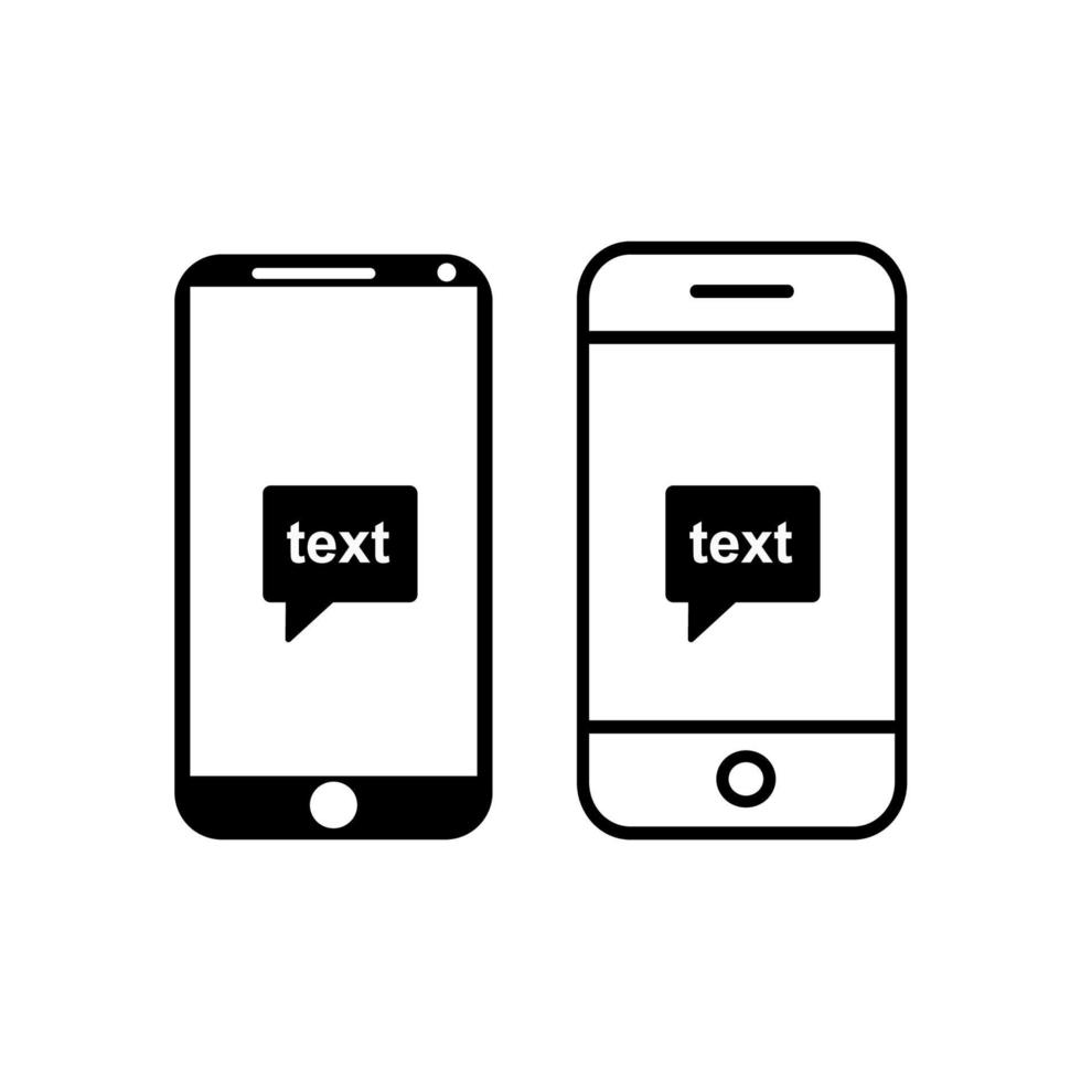 smartphone icon. handphone icon flat design. vector