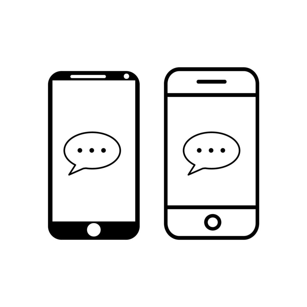 smartphone icon. handphone icon flat design. vector